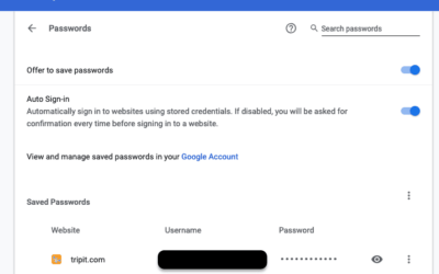 Exporting your passwords out of Google Chrome