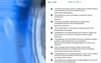 International Journal of Mobile Marketing (IJMM) Vol. 4 No. 1 Editors’ Letter