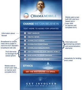 Embracing Multi-modality of Mobile--Deconstructing the Barak Obama mobile website