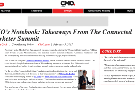 CMO’s Notebook: Takeaways From The Connected Marketer Summit